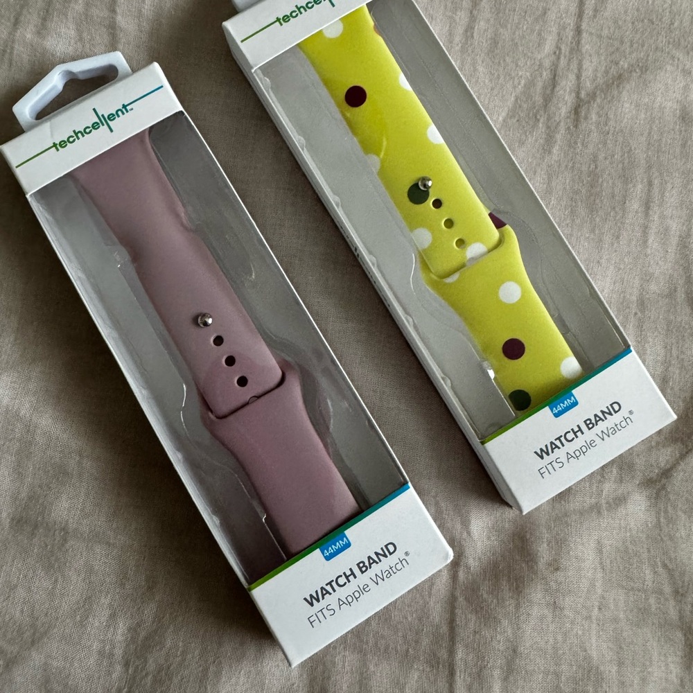 Set of Two Apple Watch Bands, 44mm, Colorful and Brand New!!
